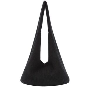 AYA MUSE Black Sol Wool/Cashmere Shoulder Bag
